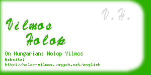 vilmos holop business card